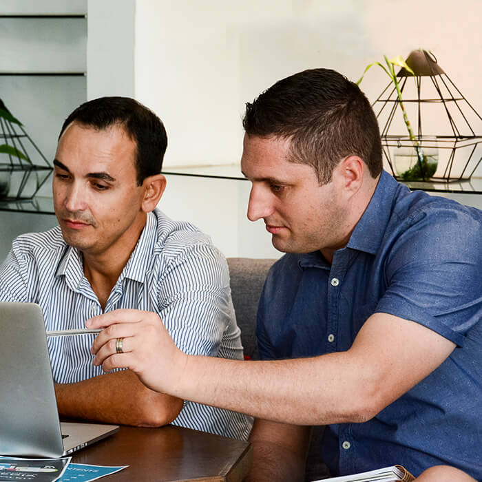 Image of Joey and Curtis, part of the Roadside Multimedia marketing team Curtis and Joey who are a part of our Small Business Online Marketing team